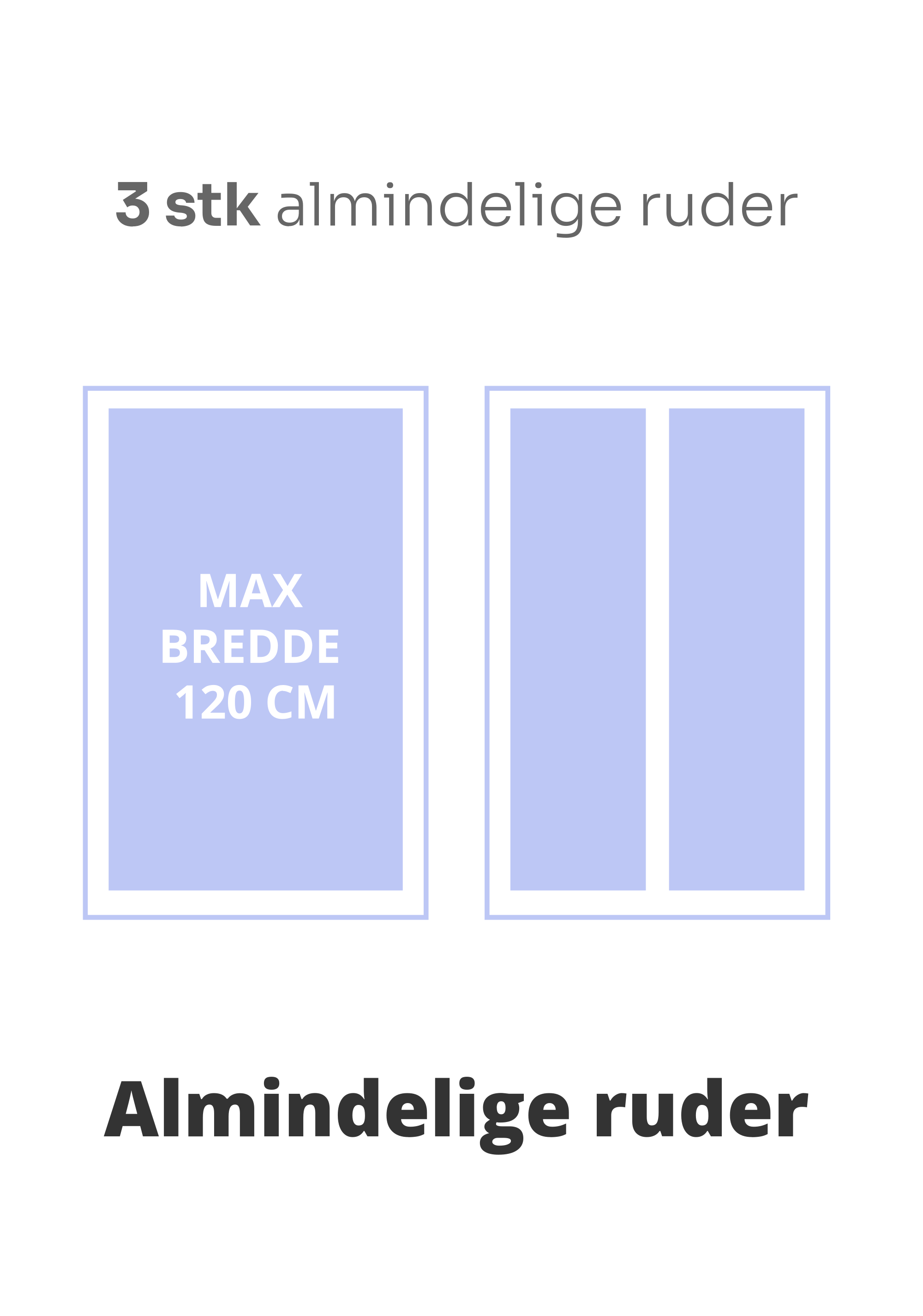 Almindelige ruder - max 120 cm